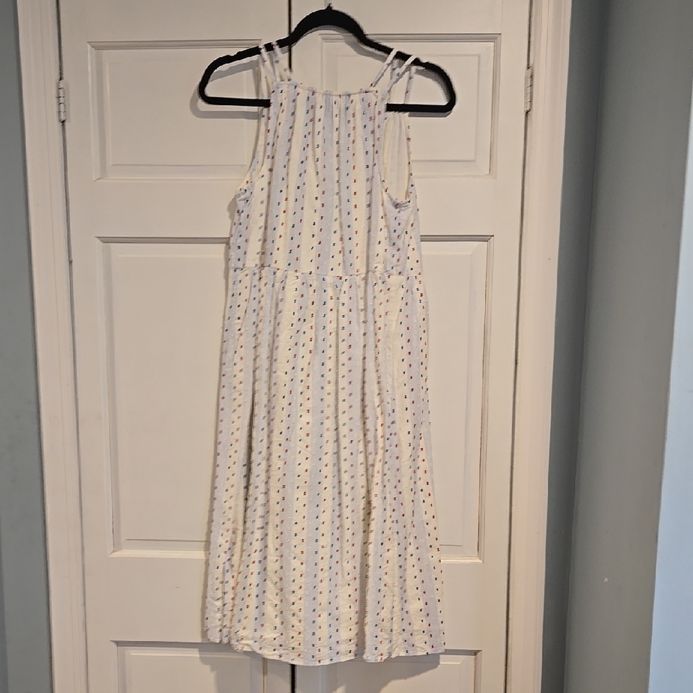 LOFT Sundress Red, White, and Blue Size 4 100% Cotton - Picture 4 of 10